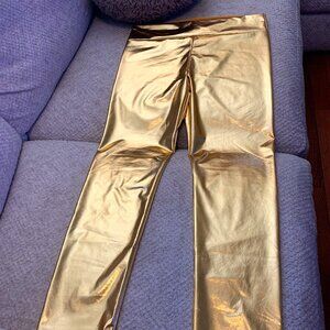 Gold Metallic Pants Size 3x
